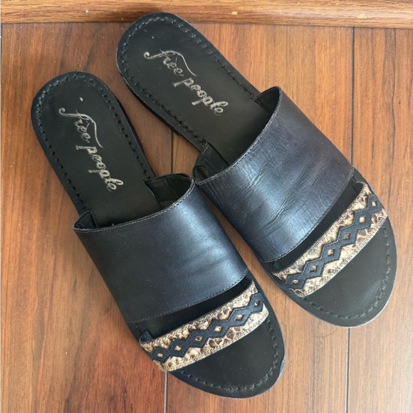 Free People Black Sandals 40 - Picture 2 of 3